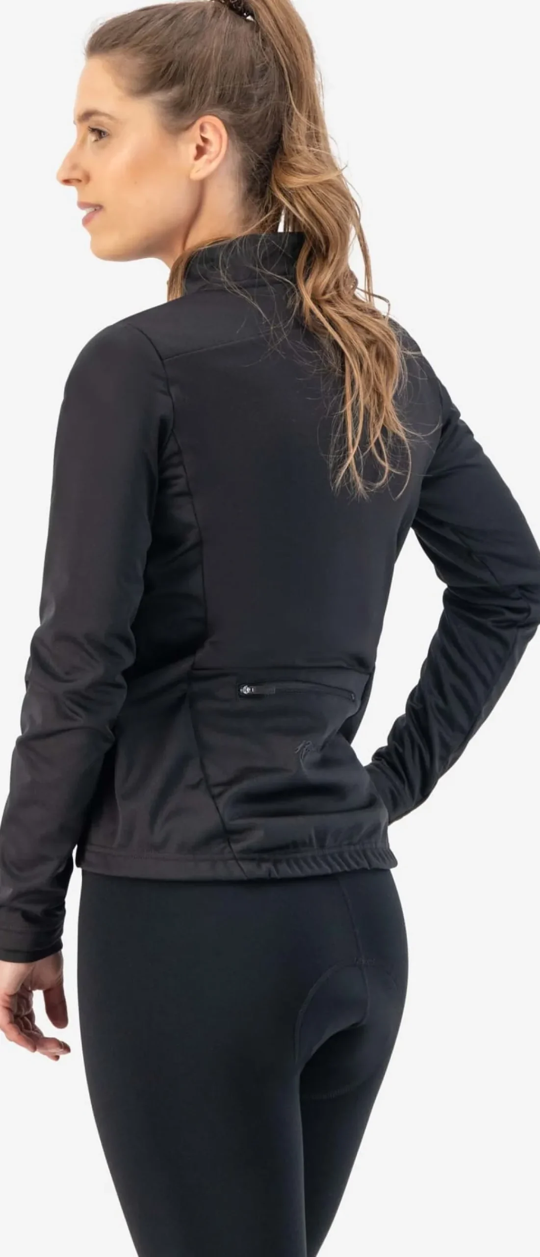 DamskakurtkasoftshellzoddychającympanelemnaplecachRogelliCORE,czarna