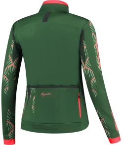 DamskakurtkasportowaRogelliVIVIDzoddychającymiplecami,khaki-koralowa