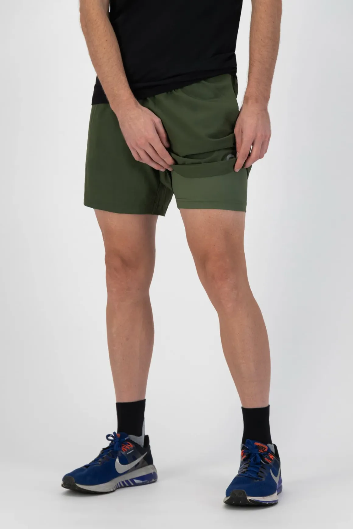 Damskiespodenkidobiegania2w1RogelliESSENTIAL,khaki