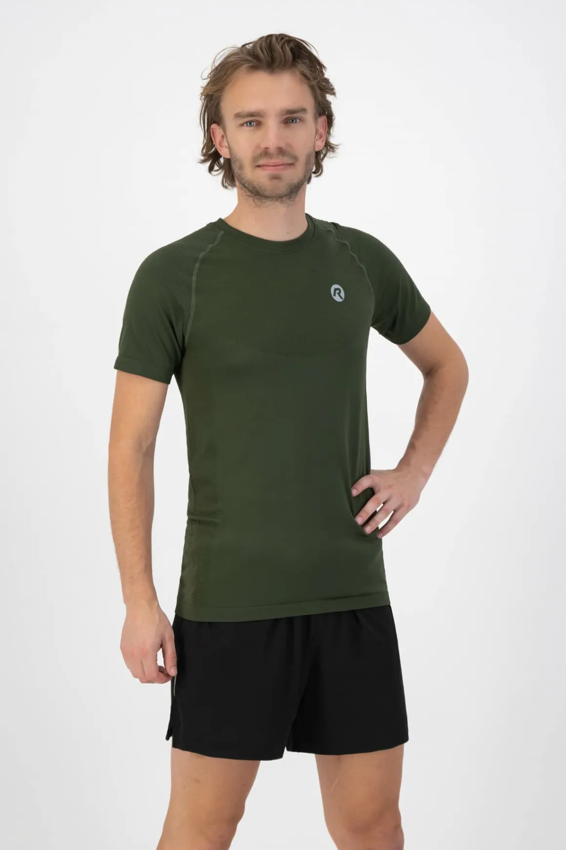 FunkcyjnakoszulkabezszwowaRogelliESSENTIAL,khaki