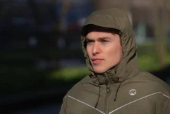 KurtkaprzeciwdeszczowaRogelliCOMMUTERESSENTIALzkapturemibocznymikieszeniami,khaki