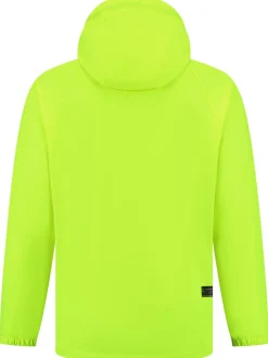 KurtkaprzeciwdeszczowaRogelliCOMMUTERCOREzkapturemibocznymikieszeniami,fluor