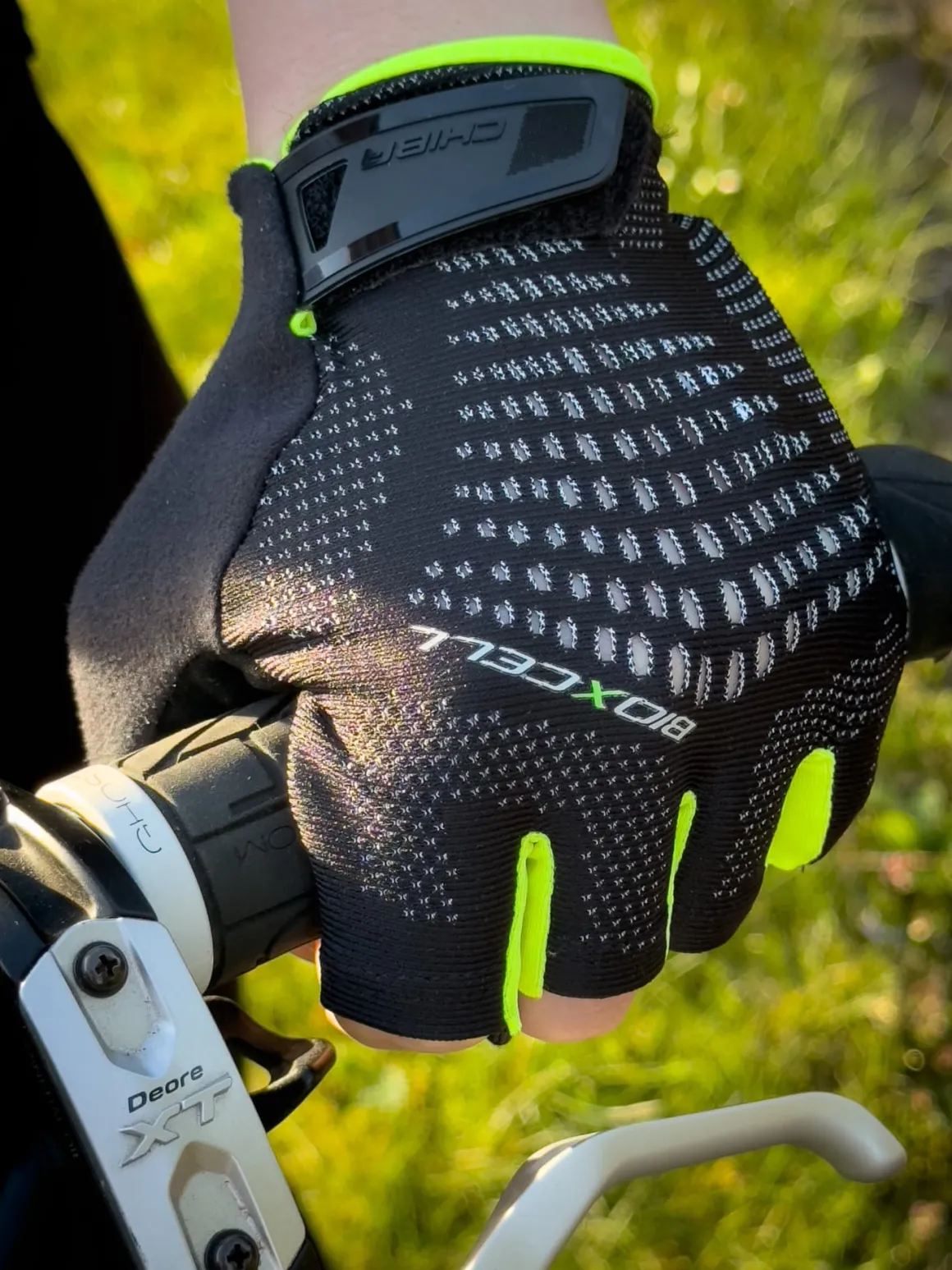 RękawiczkikolarskieChibaBIOXCELLSUPERFLY3D,czarno-żółte