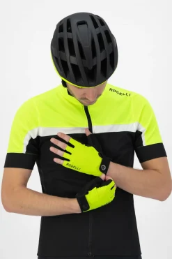 RękawiczkiroweroweRogelliCORE,odblaskowożółte